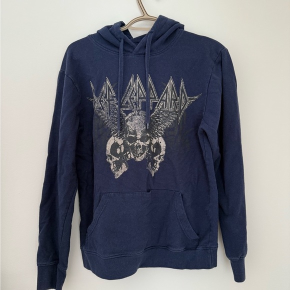 Def Leppard Blue Graphic Hoodie - Picture 1 of 5